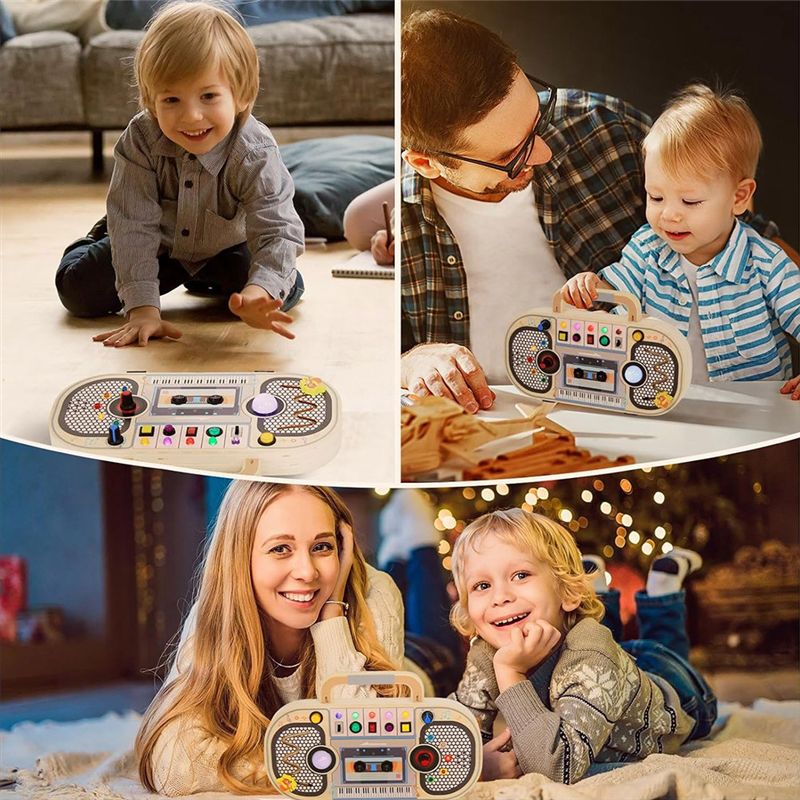 Montessori Wooden Busy Board Toddler - Drewniana tablica manipulacyjna Montessori z cyframi,