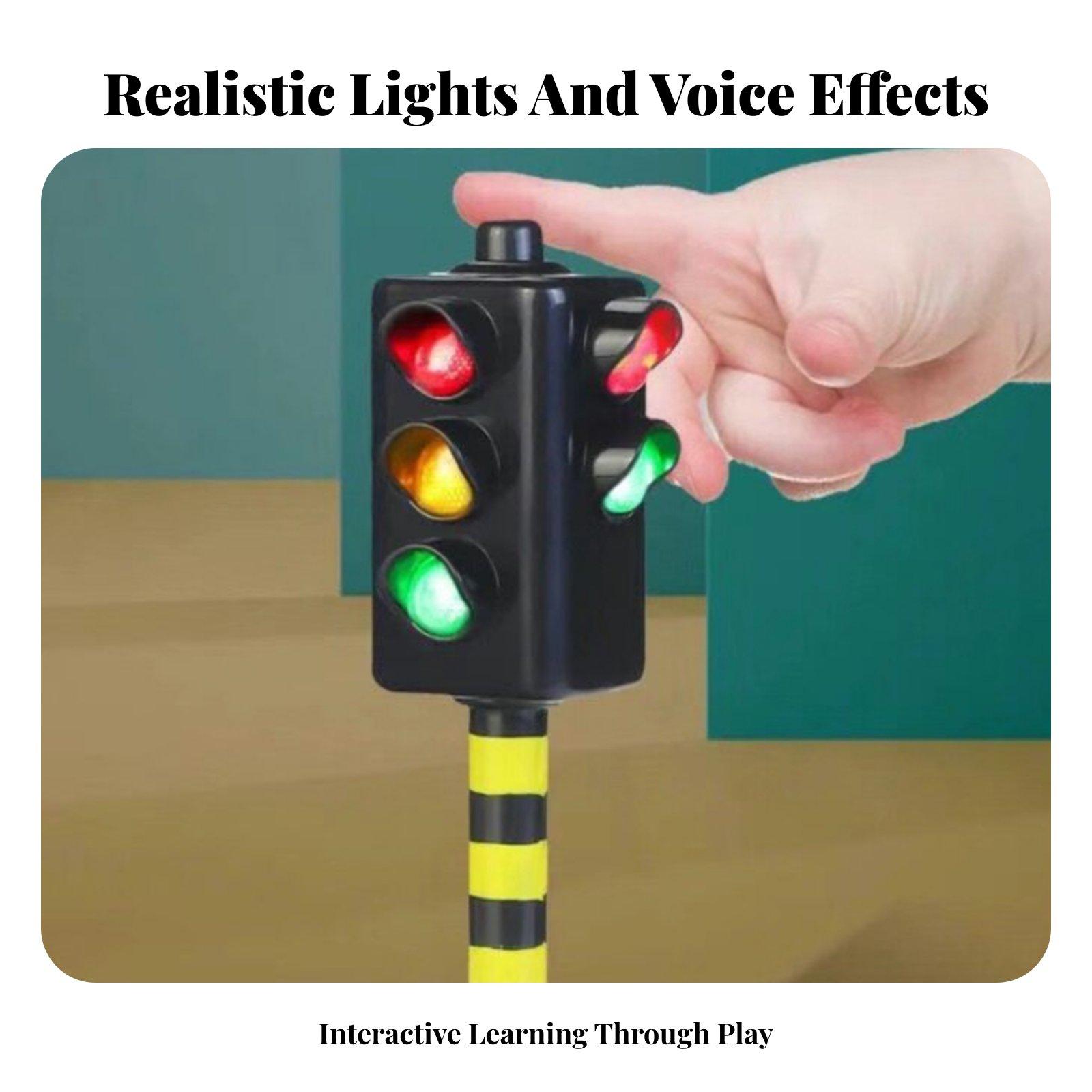 Educational Toys - Zabawka Sygnalizator Drogowy z Funkcją Głosową,