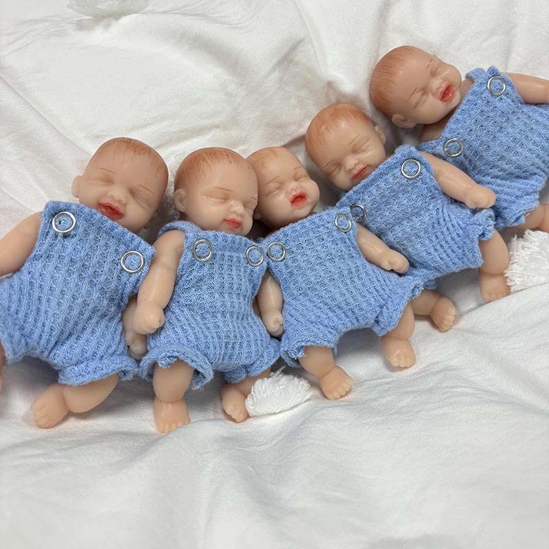 Reborn Baby Doll Silicone Realistic - 5 sztuk/zestaw 10 cm Ręcznie Robiona