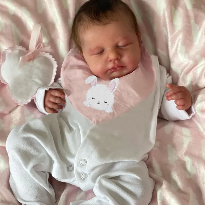 Reborn Baby Doll Silicone Realistic - 49CM Przytulna silikonowa lalka Viny Loulou