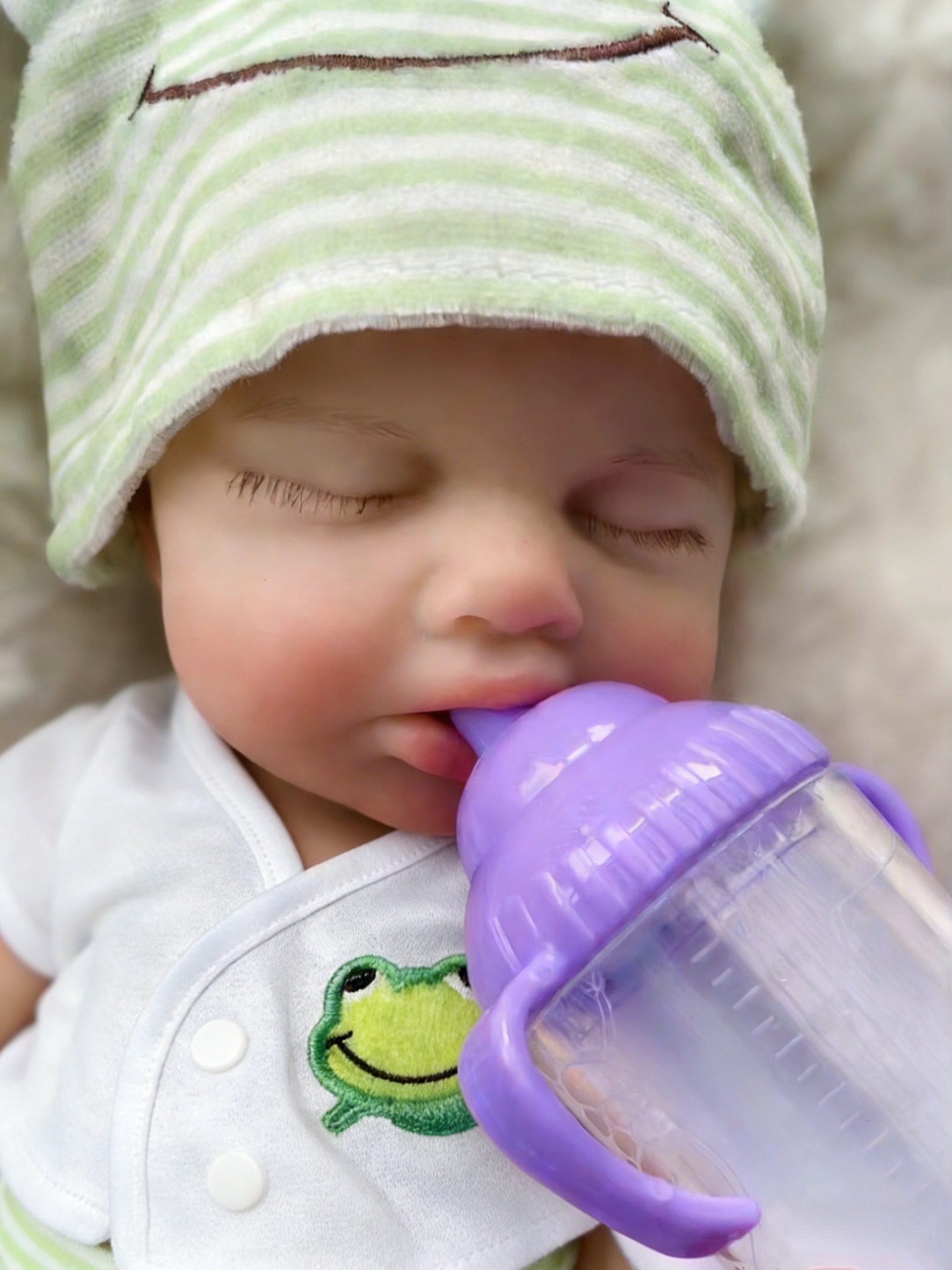 Reborn Baby Doll Silicone Realistic - Lalka OtardDolls Loulou z otwieraną paszczą,