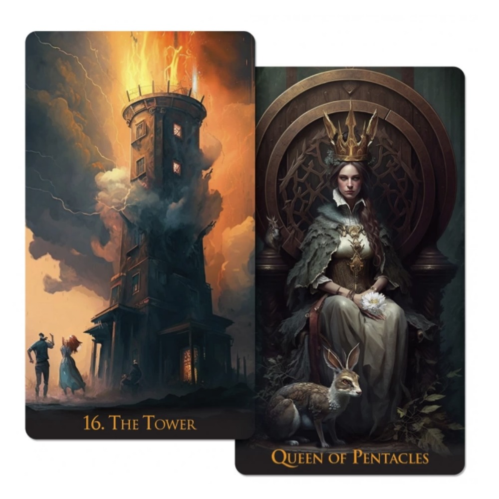 Tarot Cards Deck With Guidebook - 12 * 7 cm Dziwny świat