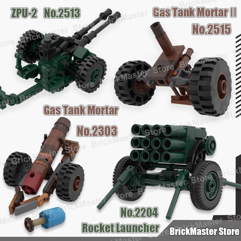 Lego Compatible Military Tank - MOC Wojskowa Scena Bitwy Zbiornik Paliwa