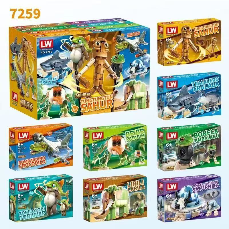 Anime Action Figure Blind Box - Anime Włoski Brainrot Tralalero Tralala Figurka