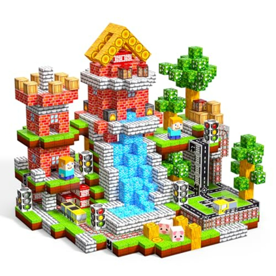 Magnetic Building Tiles Set 100Pcs - 100 szt. Magnetycznych Klocków, Zestaw Magnetycznych
