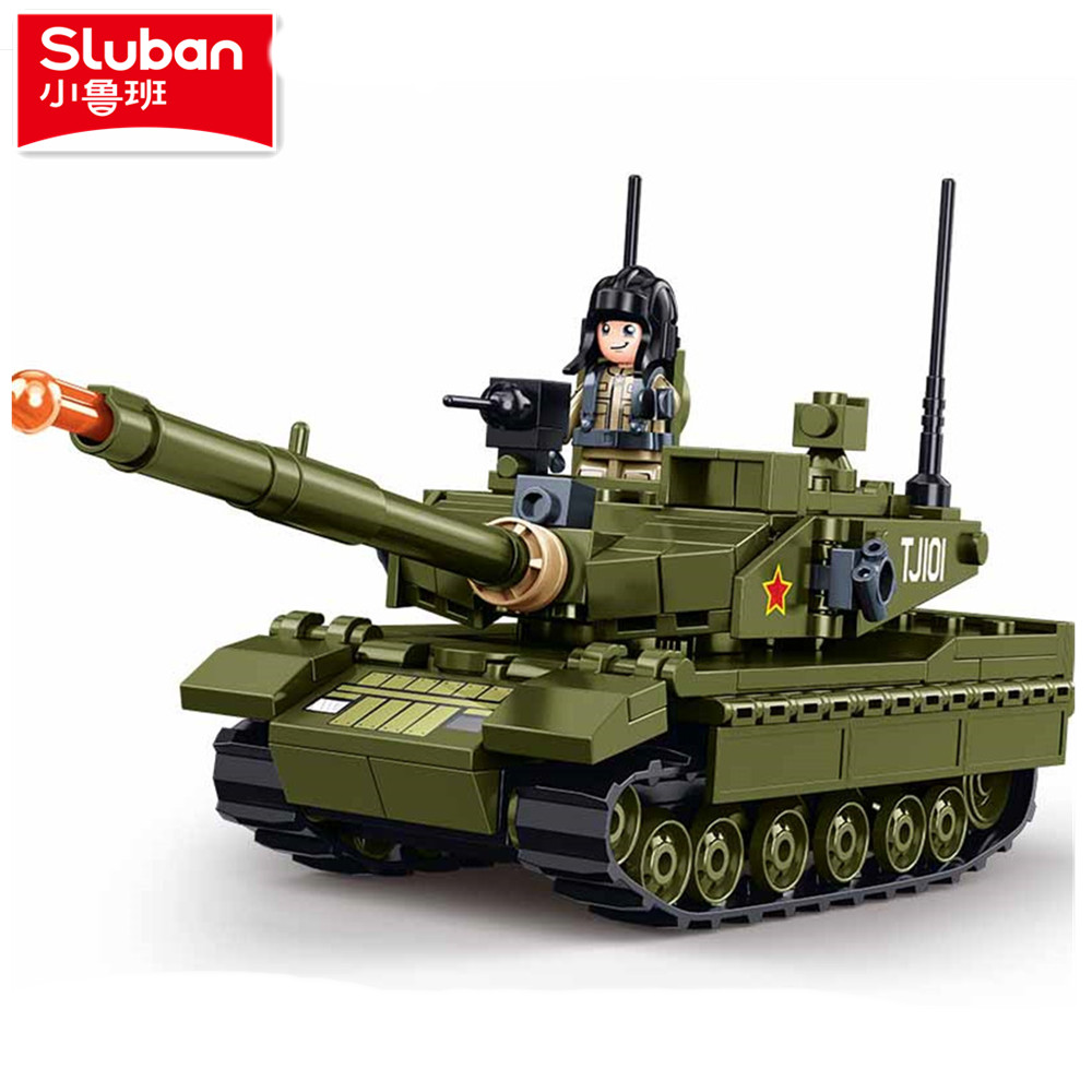 Lego Compatible Military Tank - Sluban 183 Elementy Model Czołgu Wojskowego