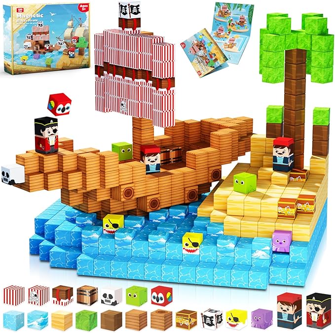 Magnetic Building Tiles Set 100Pcs - Magnetyczne Klocki - 100 szt. Zestaw