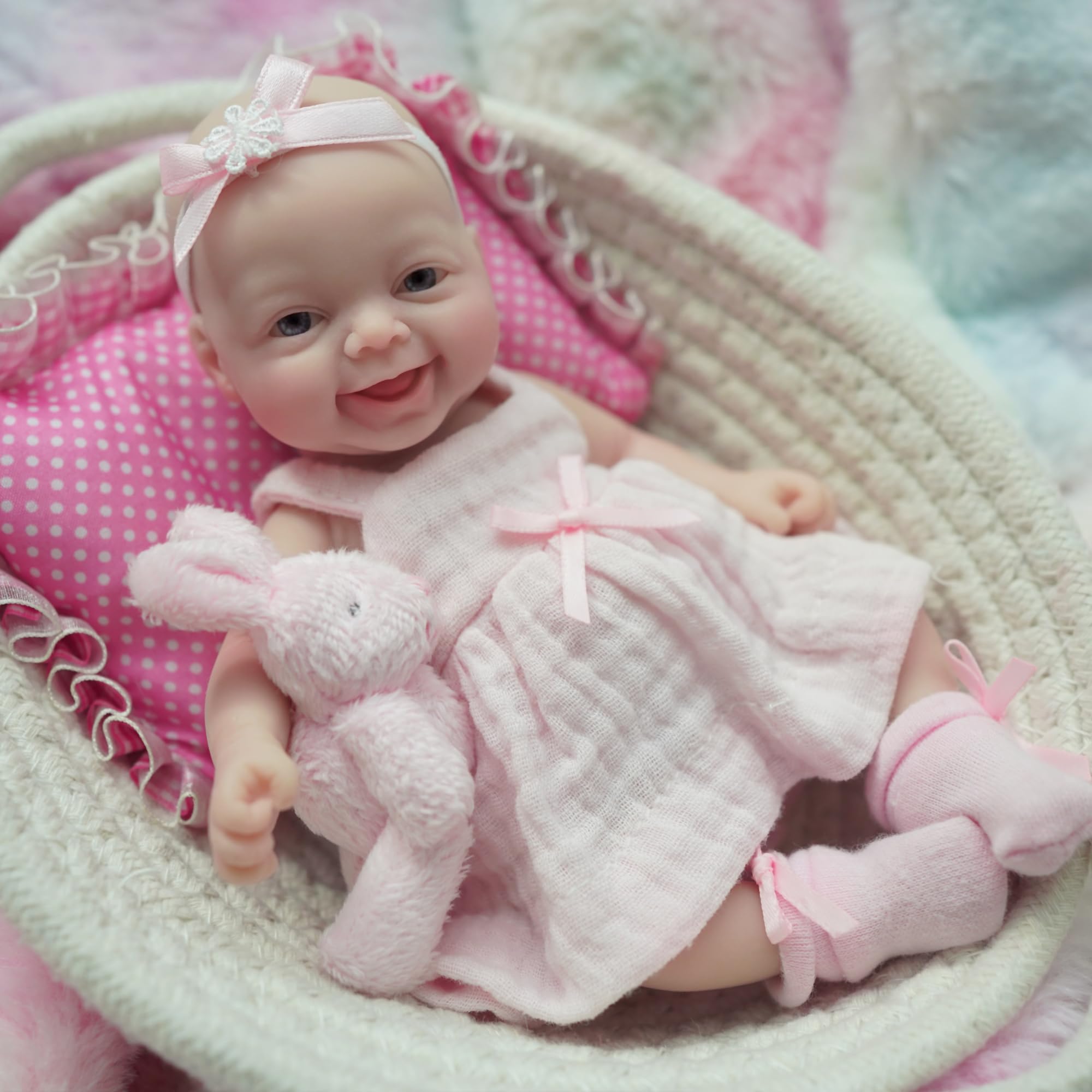 7-calowa miniaturowa silikonow – Reborn Baby Doll Silicone Realistic recenzja i cena