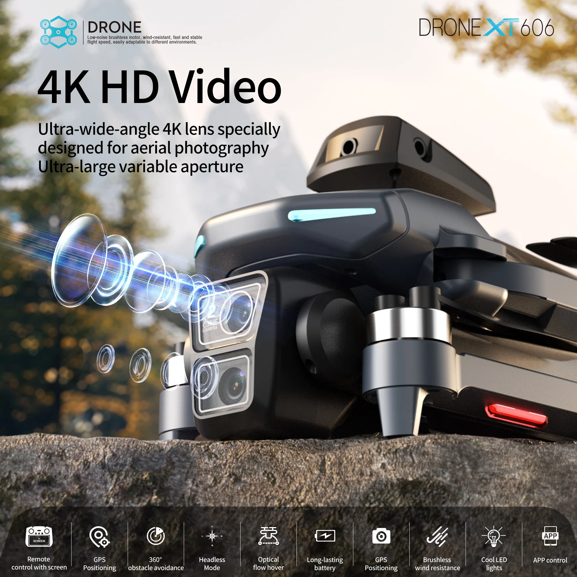 Oryginalny dron XT606 Professi – Fpv Brushless Rc Drone 4K recenzja i cena