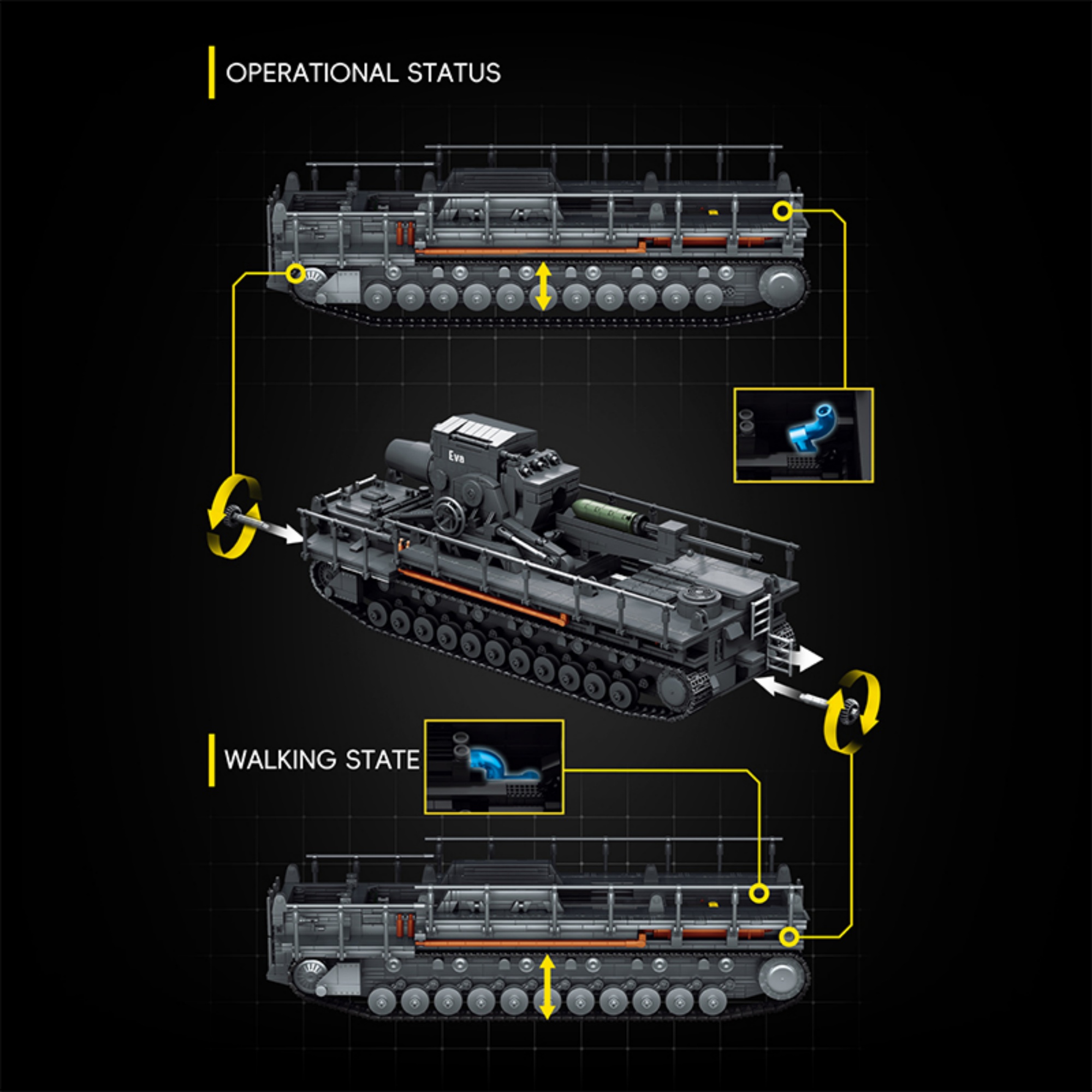 4706 elementów Klocki do budow – Lego Compatible Military Tank recenzja i cena