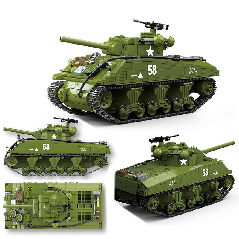 Nowa broń wojskowa II wojny św – Lego Compatible Military Tank recenzja i cena