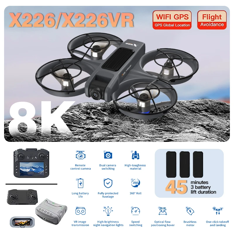 Oryginalny dron X226 X226VR FP – Fpv Brushless Rc Drone 4K recenzja i cena