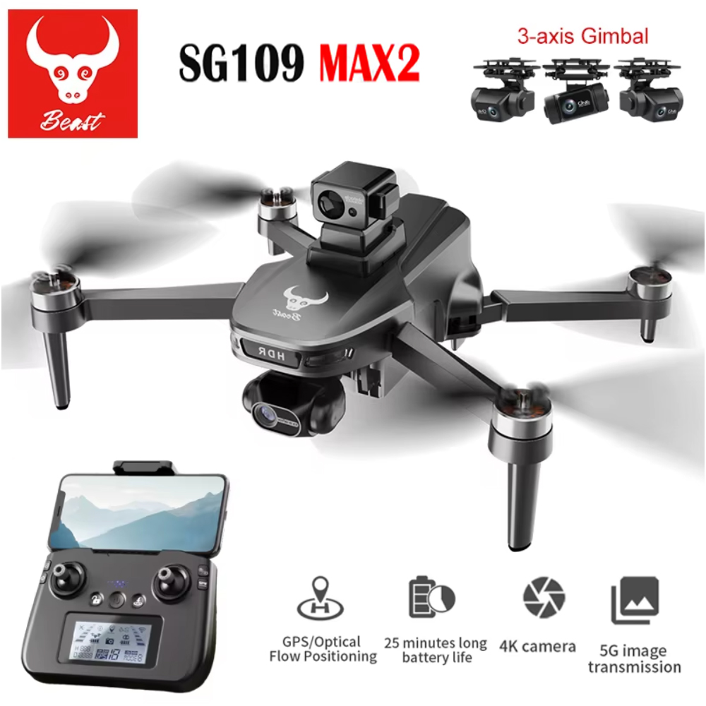 SG109 MAX2 profesjonalny dron  – Fpv Brushless Rc Drone 4K recenzja i cena
