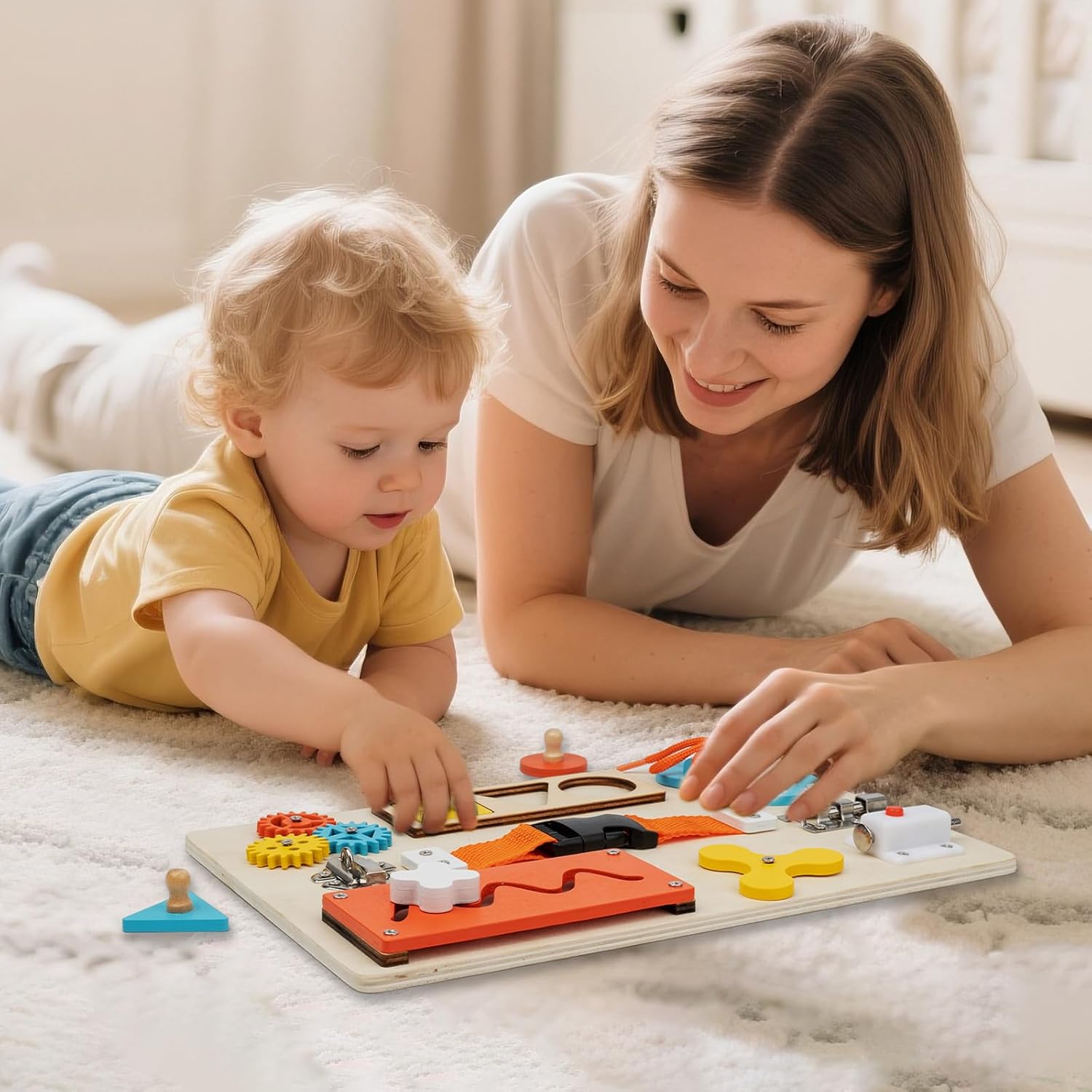 Tablica Manipulacyjna Montesso – Montessori Wooden Busy Board Toddler recenzja i cena