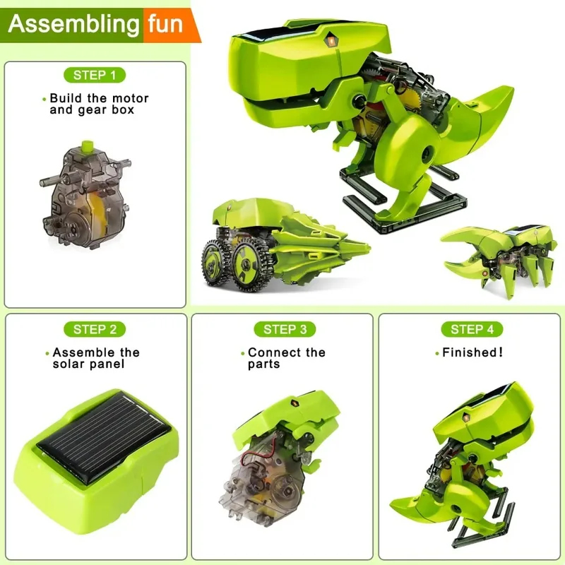 Zestaw solarnych robotów 3w1,  – Stem Solar Robot Kit For Kids recenzja i cena